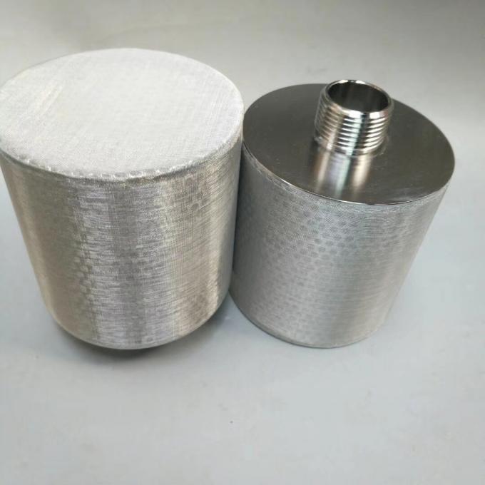 Stainless Steel Net Wire Mesh Sintered Filter Element Cartridge / Water Filter
