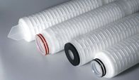 5 Micron PTFE Final Micro Water Filters For Beer Industry / PTFE Pleated Membrane Water Air Filter Cartridge